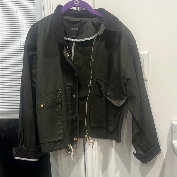 J.Crew Dark Green Jacket with Gold Accents - Picture 1 of 3